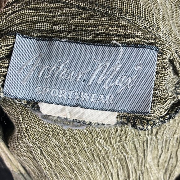 Vintage 90s Arthur Max Small Lagenlook Tunic Plaid - Picture 3 of 5